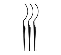 INOOMP 3pcs Fake Eyelash Display Stick for False Eyelashes, Adjustable Curve Plastic Lash Holder in Black, Suitable for Eye Shape, for Professional Salon and Home Use