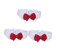 INOOMP 3pcs Fashionable Pet Cat Collar Knitted Bow Tie Collars for Cats Calming for Outdoor Durable Pet Supplies Size l