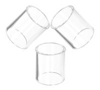 INOOMP 3pcs Glass Guitar Slide Rings Finger Sleeves Essential Guitar Accessories for Electric Guitarists with Resonant Tone for Performance and Practice