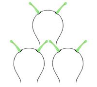 INOOMP 3pcs Glow Antenna Headband: Glow In The Dark Martian Antenna Headband - Funny Halloween Costume Accessory For Parties Cosplay Masquerade Events