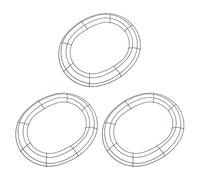 INOOMP 3pcs Green Egg-shaped Metal Wreath Frame 30x25cm for Easter DIY Floral Wreath Making Garland Accessories for Spring Home Décor