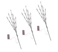 INOOMP 3Pcs LED Simulated Branch Lamps with Bright White LEDs Bendable Twig Lights for Home and Bedroom Decor Energy-Saving Artificial Branch Lighting Without Battery