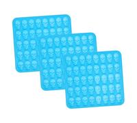 INOOMP 3pcs Non-Stick Silicone Skull Molds for Baking and Chocolate Candy Making Flexible Mini Skull Tray with Cavities Easy Demolding Halloween DIY Mold