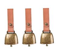 INOOMP 3pcs Pet Bell Pendant Iron Training Bell for Dogs and Cats Loud Sound for Communication Easy to Install for Pet Collars Chic Design