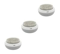 INOOMP 3pcs Pet Grooming Massage Comb Multifunctional Hair Removal Tool for Dogs and Cats Grey Color for Bathing and Detangling Skin-friendly and Cleaning Comb