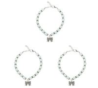 INOOMP 3pcs Pet Imitation Necklace for Dogs Stylish Bow Tie Design for Birthdays Christmas and Costume Parties Jewelry Accessory