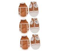 INOOMP 3pcs Pet Warm Coat for Dogs Suede Fabric Stylish for Outdoor Activities and Special Occasions Comfortable and Easy to Wear