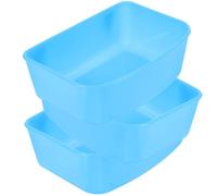 INOOMP 3pcs Plastic Bird Cage Feed Container and Parrot Water Cup Set, Sturdy Feeder Bowls for Pigeon and Cockatiel, Easy to Clean and Install, Bird Cage Feeding Solution for Families
