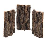 INOOMP 3Pcs Realistic Cork Bark Decoration for Reptile Tank Natural Aquarium Decor Indoor Terrarium Background Lightweight and Easy Placement for Snakes Lizards and Aquatic Habitats