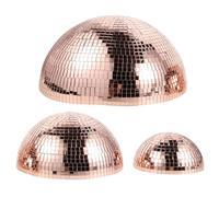 INOOMP 3pcs Reflective Half Disco Ball Mirror Hemisphere Self Adhesive Sphere Wall Decor for Themed Party Disco Ball Centerpieces