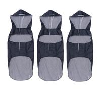 INOOMP 3pcs Reflective Hooded Dog Raincoat Pet Coat for Dogs Fit Black for Rainy Days Keeps Your Pet Dry and Secure