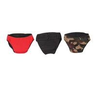 INOOMP 3pcs Reusable Cotton Dog Diapers for Pets and Puppies with Sticking Patch, Environmentally Friendly Personal Grooming Sanitary Pants, Suitable for Female Dog Incontinence and Heat