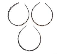 INOOMP 3pcs Rhinestone Headband with Teeth for Women, Non-slip Crystal Hair Bands in White Blue Pink, Fashionable and Creative Hair Accessories for Banquet Or Beach Party