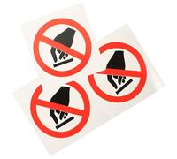 INOOMP 3pcs Safety Warning Sign Stickers Not Touch Labels for Equipment and Machines Made of Self Adhesive Vinyls with Obvious Warning and Easy to Use for Factory and Many Other Scenes