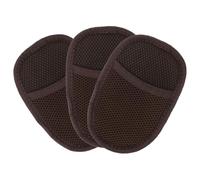 INOOMP 3pcs Shoe Shine Gloves Black Plush Leather Gloves for Long-term Use Cleaning Hats and Furniture On-the-go Polishing