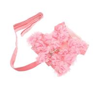 INOOMP 3pcs Stereo Flower Traction for Dogs Breathable Mesh Pet Vest Design for Spring and Outdoor Adventures