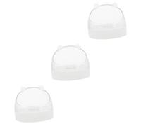 INOOMP 3pcs Transparent Acrylic Hamster Food Bowl Cute Chinchilla Feeder for Animal Mealtime Compact Design for Easy Use for Hamsters and Guinea Pigs
