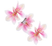 INOOMP 3pcs Tropical Flower Hair Barrettes for Beach Trips High Realism and Deformation Resistant Silk Cloth and Iron Material, Hawaiian Hair Clips for Summer Vacation Accessories