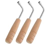 INOOMP 3pcs Tuning Wrench Harp Tuner Tool Lyre Harp Tuning Tool Wooden Handle for String Instrument Adjustment Lever Lyre Pegs