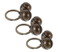 INOOMP 3pcs Vintage Copper Pet Tracking Collar Bells Loud Mini Dog and Cat Bells with Antique Brass Finish Replacement Collar Charm Accessories for Puppy Training and Anti-lost Use