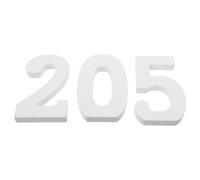 INOOMP 3pcs White Unfinished Wood Numbers for DIY Painting and Versatile Craft Piece, Rustic Decorative Standing Slices Sign Board for Home Decor and Weddings