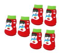 INOOMP 3sets Dog Christmas Socks Paw Protectors Warm Non-slip and Durable for Winter (size Xl) 4pcs*3
