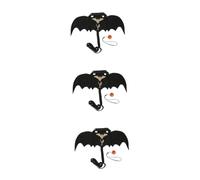 INOOMP 3sets Wear-resistant Bunny Bat Wings Costume for Halloween Parties Portable Decorative Bunny Outfit Includes Leash and Bell for Pets