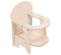 INOOMP 3sets Wooden Hamster Chair Tray Handmade High Chair for Pets for Hamsters Guinea Pigs and Fun Miniature Dining Accessory for Animal Cages