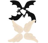 INOOMP 4 Pair Angel Wing and Devil Wing Hair Clips, Non-woven Material, Practical and Can be Combined Freely, Unique Modelling Hairpin Adornment for Party Decoration and Daily Use