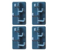 INOOMP 4 Pcs Rotatable Abs Self-Adhesive Four Claw Hooks with 180 Degree Rotation, Wall Mounted Hanging Closet Organizer for Scarves and Jewelry in Home or Office