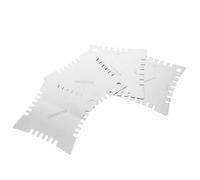 INOOMP 4 Pcs Stainless Steel Guitar Measuring Ruler Set Notched Radius Gauge for Fingerboard Fretboard Radius String Action Bridge Height Measurement Suitable for Electric Acoustic Bass