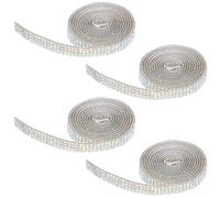 INOOMP 4 Rolls Rhinestone Ribbon Rhinestones Trim Ribbon Sparkling Easy Peel and Stick Elegant Shine Dazzling Touch for Crafting DIY Projects