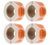 INOOMP 4 Rolls Use First Label Food Storage Labels 500pcs Each Roll Safe to Use Multi Purposes Adhesive Copper Plate Sticker Coated Paper for Restaurant and Home