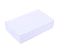INOOMP 400pcs Tear Resistant Horizontal Lined Index Cards 4.9x3 Inch White Paper Note Cards with Classic Simple Design for Study and Office Presentations