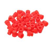 INOOMP 40pcs Banana Socket Binding Post Nuts, Replacement Connector Caps with Thread for Educational Physics Experiments, Circuit Testing and Electronic Equipment (Red)
