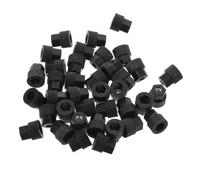 INOOMP 40pcs Banana Socket Binding Post Nuts, Replacement Connector Caps with Thread for Educational Physics Experiments, Circuit Testing and Electronic Equipment (Black)