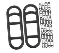 INOOMP 40pcs Bike Light Silicone Mount Bands Elastic Non-slip Cycling Straps for Headlights Taillights Flashlights Lightweight Compact Bike Accessories for Secure Fixing Handlebars Seat