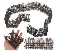 INOOMP 40pcs Realistic Corral Fencing Panels for Farm Playsets Detailed Barn Fence Toys for Horse Figurines for Creative Learning and Miniature Landscapes