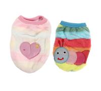 INOOMP 4pcs Adorable Costume for Dogs Cats Warm Fleece Bunny Vest for Fall Unique Cartoon Design for Pets and Festivals