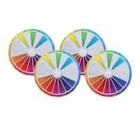 INOOMP 4pcs Blending Painting Color Wheel Rotatable Color Wheel Lightweight Versatile Paper Tool for Nail Artists and Painters Craft Class Creative Projects
