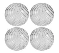 INOOMP 4pcs Bubble Glass Lampshade for G9 Bulb Lighting, 4 Inch Ribbed Globe Shade with High Transparency and Lasting Performance, Suitable for Chandeliers and Table Lamps