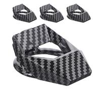 INOOMP 4pcs Carbon Fiber Car Engine Start Stop Button Cover, Universal Push to Start Ignition Switch Protective Peel and Stick Trim for Vehicle Interior