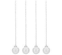 INOOMP 4PCS Chicken Treat Dispenser with Hang Chain - Interactive Slow Feeder for Hens, Poultry Coop Accessories - Hanging Chicken Treat Ball Pecking Toys