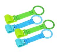INOOMP 4pcs Crib Sling Pull up Rings Newborn Cot Hanging Rings Boy Girl Walking Assist Tools for Playpen Fence