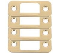 INOOMP 4pcs Door Strike Plates Deadbolt Reinforcement Kit for Residential Use, Stainless Steel Material with Long Lifespan and Minimal Maintenance, Suitable for Door Bolt Lock