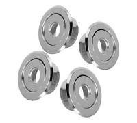 INOOMP 4pcs Fire Sprinkler Escutcheon Sprinkler Head Escutcheon Chrome Ring Metal Concealed Design Universal Compatibility 24mm Standard Interface Silver for Fire Protection System