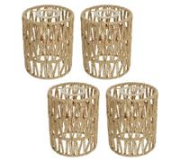 INOOMP 4Pcs Handwoven Paper Rope Lampshade Replacement Cylinder for Ceiling Light Fixture in Bedroom Restaurant Home and Workspace Decor