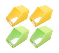 INOOMP 4pcs Hanging Pigeon Bird Feeder Large Capacity Pp Material Wear-resistant Food Dispenser with Lid Convenient to Clean for Hanging on The of The Cage