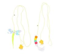 INOOMP 4pcs Indoor Hanging Cat Toys Elastic Pet Toys for Cats Creative Design Caterpillar Safe for Fun Playtime