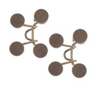 INOOMP 4pcs Jean Buttons Thin Waist Buttons Pants Clips for Waist Alloy Delicate Elegant Clothing Decoration Add Diversity to Pants and T Shirts for Wedding and Working